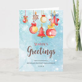 Saludos de temporada tarjeta de Navidad corporativ