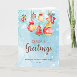 Saludos de temporada tarjeta de Navidad corporativ