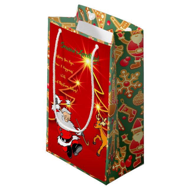 Saludos de vacaciones - Bolsa de regalo pequeña de (Angulo Anverso)