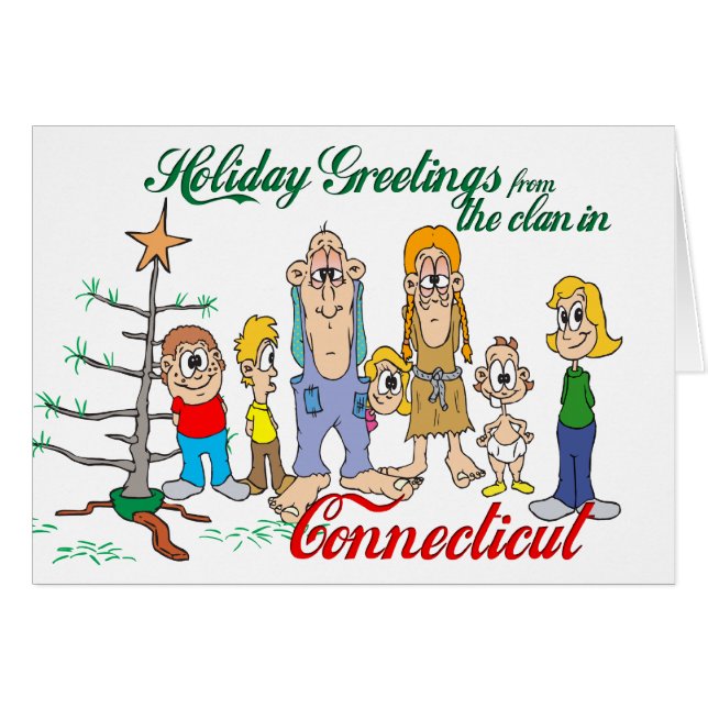 Saludos de vacaciones de Connecticut (Anverso (Horizontal))