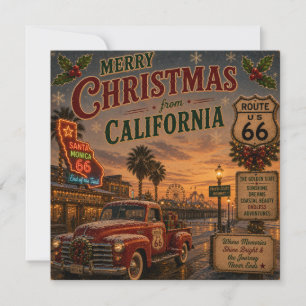 Saludos de vacaciones de la ruta 66 de California