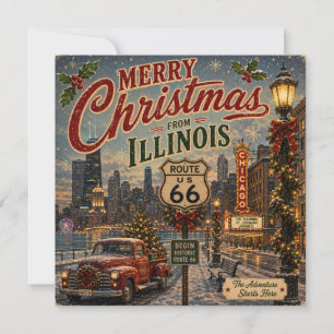 Saludos de vacaciones en Chicago Ruta 66