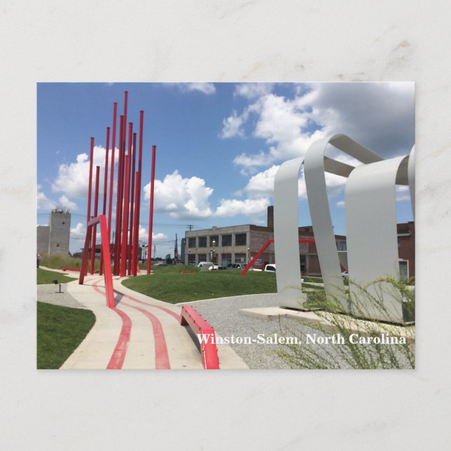Saludos de Winston-Salem, NC. Postal (Anverso)
