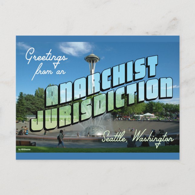 ¡Saludos del Anarchist Seattle! Postal (Anverso)