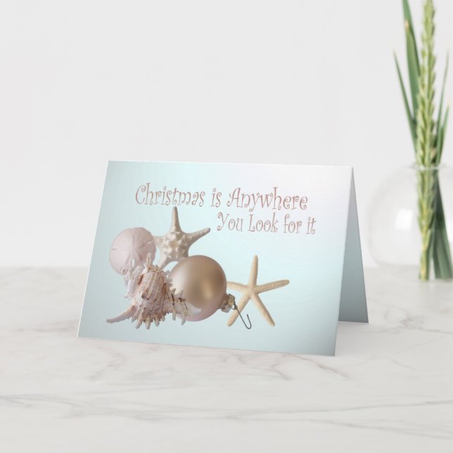 Saludos del navidad del Seashell del océano (Anverso)