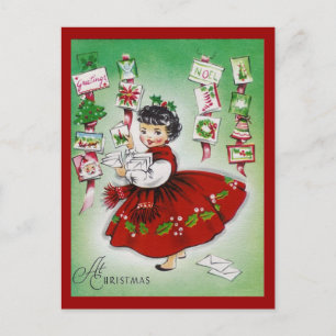 Saludos del navidad del vintage