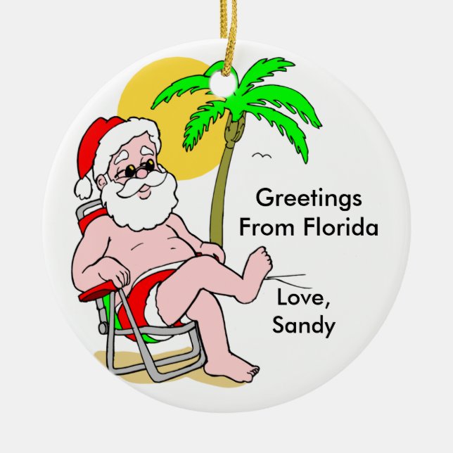Saludos del ornamento de la Florida (Frente)