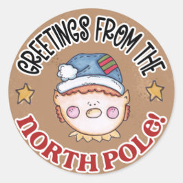 Saludos Del Pegatina Del Polo Norte