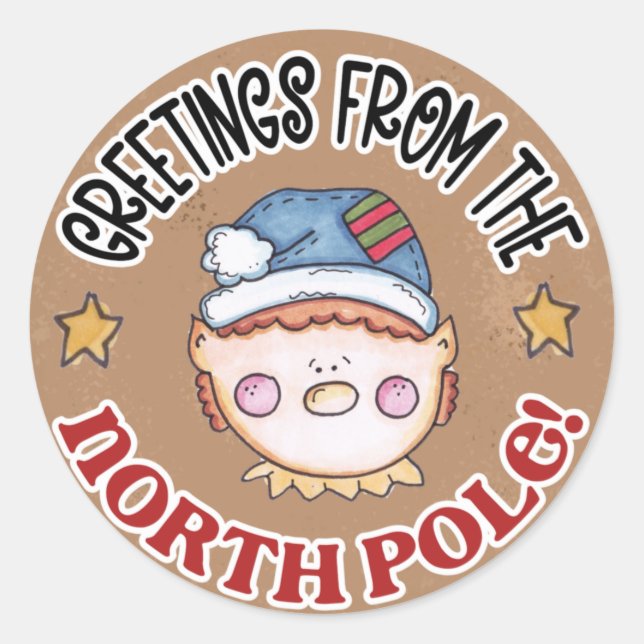 Saludos Del Pegatina Del Polo Norte (Anverso)