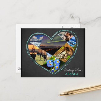 Saludos desde Alaska ♥ Tarjeta postal