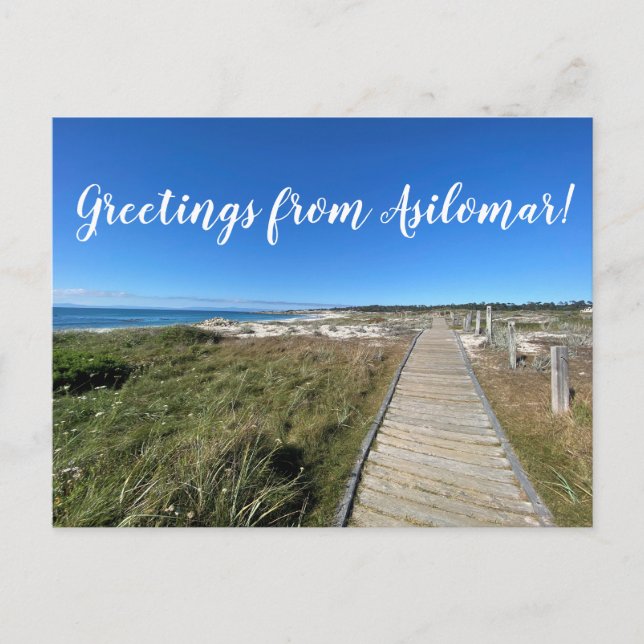 ¡Saludos desde Asilomar! Postal (Anverso)