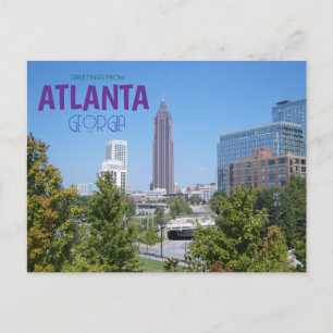Saludos desde Atlanta Georga Tarjeta Postal Escéni