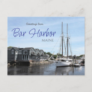 Saludos desde Bar Harbor Maine Tarjeta Postal