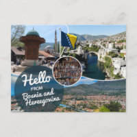 Saludos desde Bosnia y Herzegovina Tarjeta postal