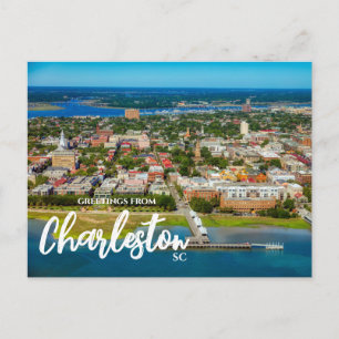 Saludos desde Charleston, SC Tarjeta postal de via