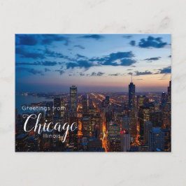 Saludos desde Chicago Illinois Tarjeta Postal