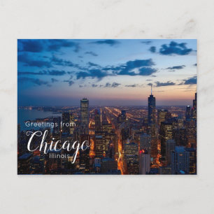 Saludos desde Chicago Illinois Tarjeta Postal