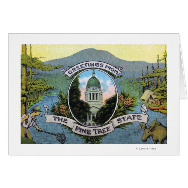 Saludos desde el estado del Pine Tree, Escénico (Anverso (Horizontal))