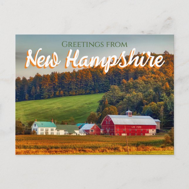 Saludos desde el Foliage de la Postales de New Ham (Anverso)