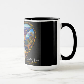 Saludos desde el Gran Cañón, taza del H de Arizona