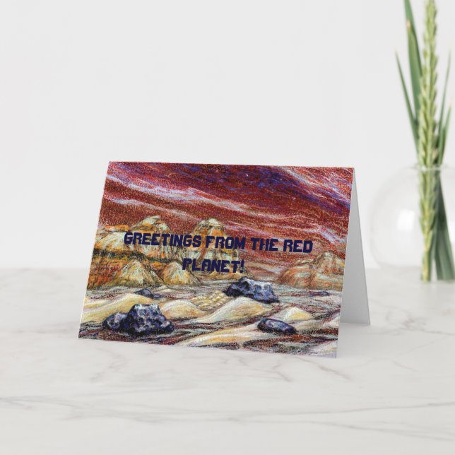 ¡Saludos desde el Planeta Rojo! Tarjeta de persona (Anverso)