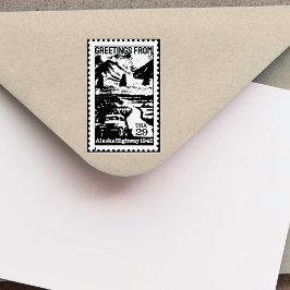 Saludos desde el viejo sello vintage de Alaska