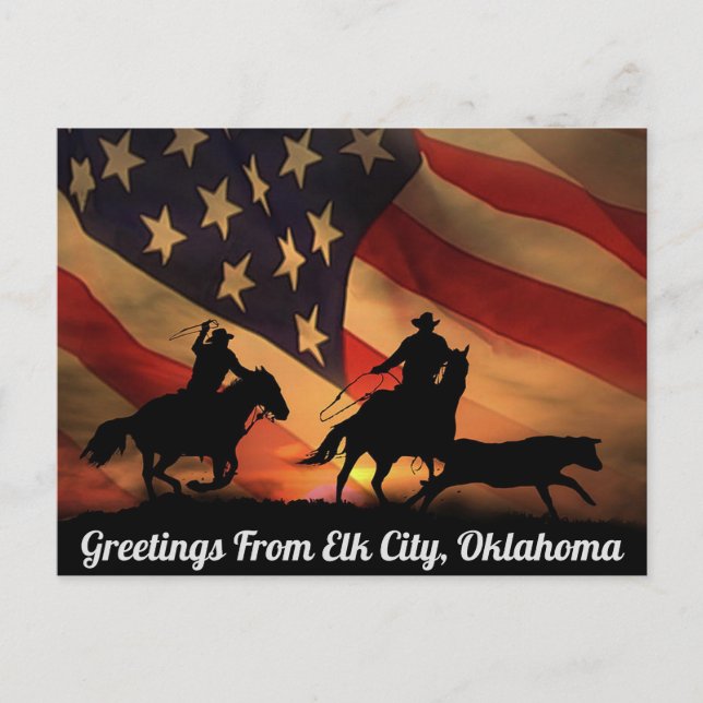 Saludos desde Elk City, Postales De Oklahoma (Anverso)