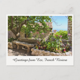 Saludos desde Eze, tarjeta postal de la Riviera Fr