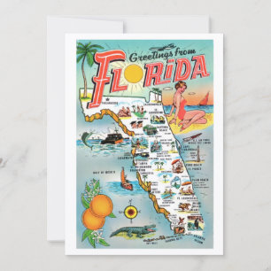 Saludos desde Florida 5x7 Tarjeta postal grande