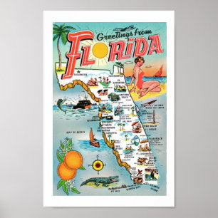 Saludos desde Florida 8x12 Impresión