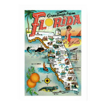 Saludos desde Florida Impresión de 20x28 Posters