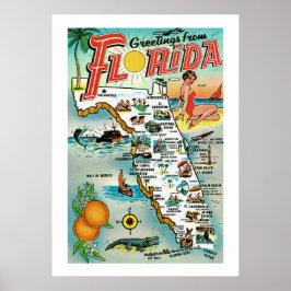 Saludos desde Florida Póster de 20x28