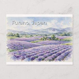 Saludos desde Furano, postal de viaje de Japón