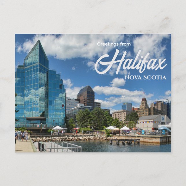 Saludos desde Halifax Nueva Escocia Postal Canadá (Anverso)