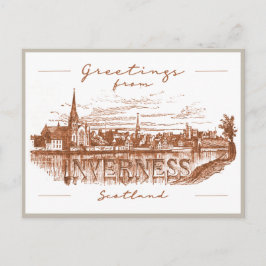 Saludos desde Inverness, postal de viaje de Escoci