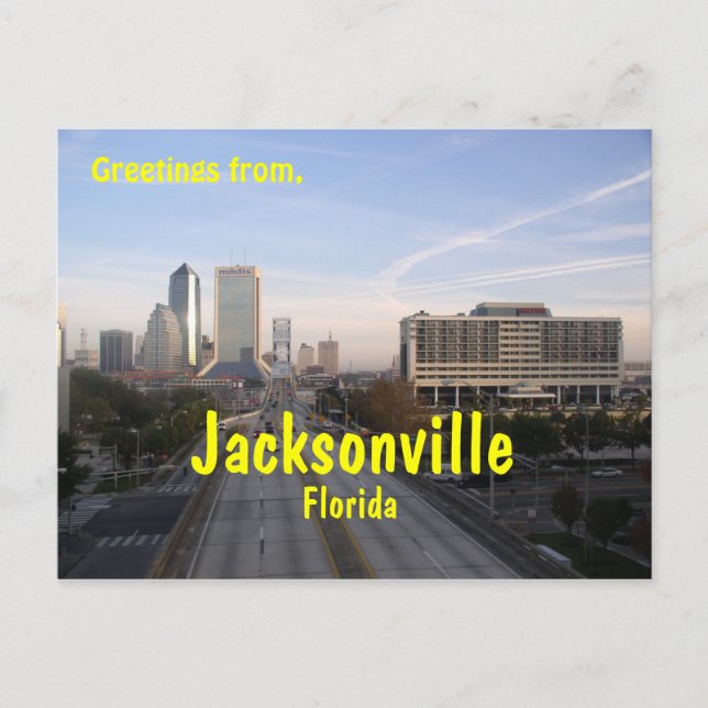 Saludos desde Jacksonville Florida, postal (Anverso)