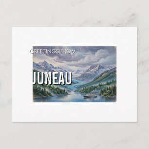 Saludos desde Juneau, Alaska Tarjeta Postal de Via