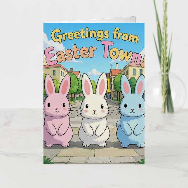 Saludos desde la Celebración de Easter Town  (Anverso)