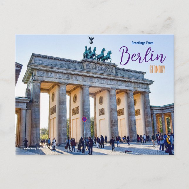 Saludos desde la postal alemana de Berlín (Anverso)