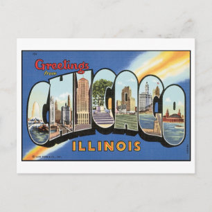 Saludos desde la postal Chicago Vintage