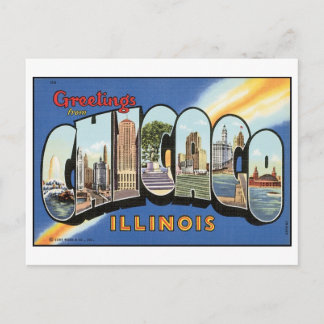 Saludos desde la postal Chicago Vintage