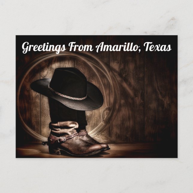 Saludos desde la postal de Amarillo, Texas (Anverso)