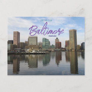 Saludos desde la postal de Baltimore Maryland