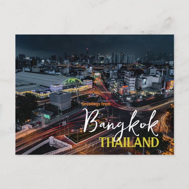 Saludos desde la postal de Bangkok Tailandia (Anverso)