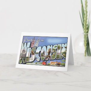 Saludos desde la postal de época de Wisconsin