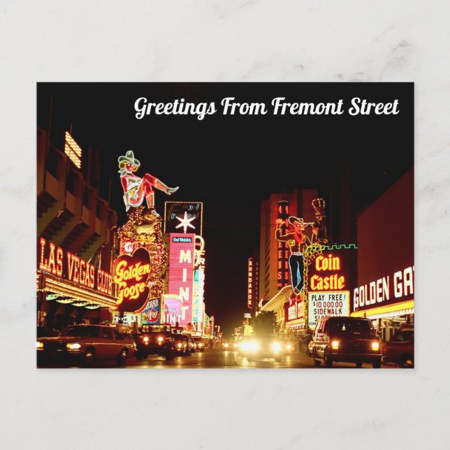 Saludos desde la postal de Fremont Street (Anverso)