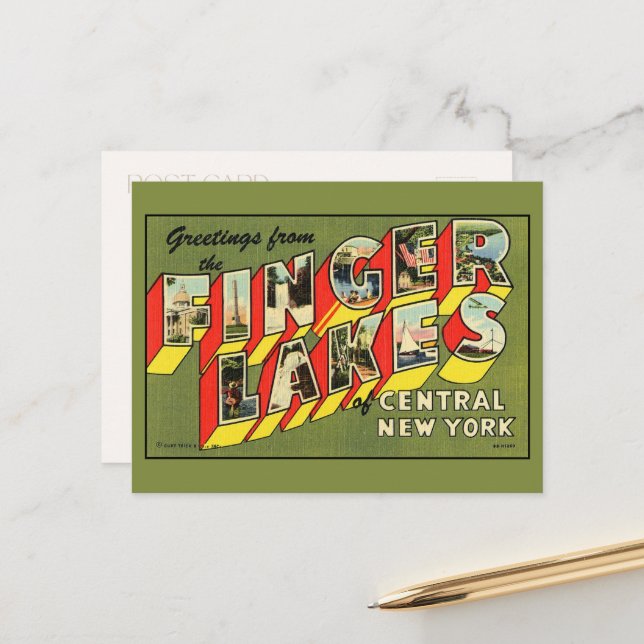 Saludos desde la postal de la carta grande de los  (Anverso/Reverso In Situ)