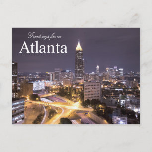 Saludos desde la postal de la silueta de Atlanta G