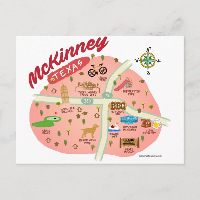 Saludos desde la postal de McKinney (Anverso)