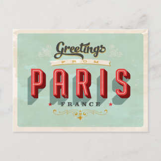 Saludos desde la postal de París